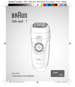 Braun Silk-Épil 7 - Руководство Пользователя