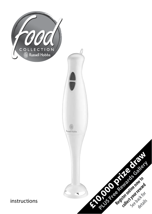 Russell Hobbs 14452 White Hand Blender