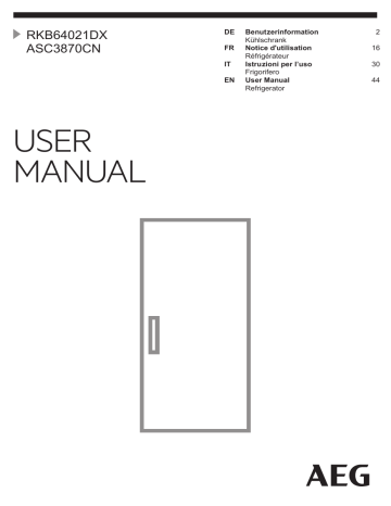 Aeg ASC3870CN User Manual | Manualzz