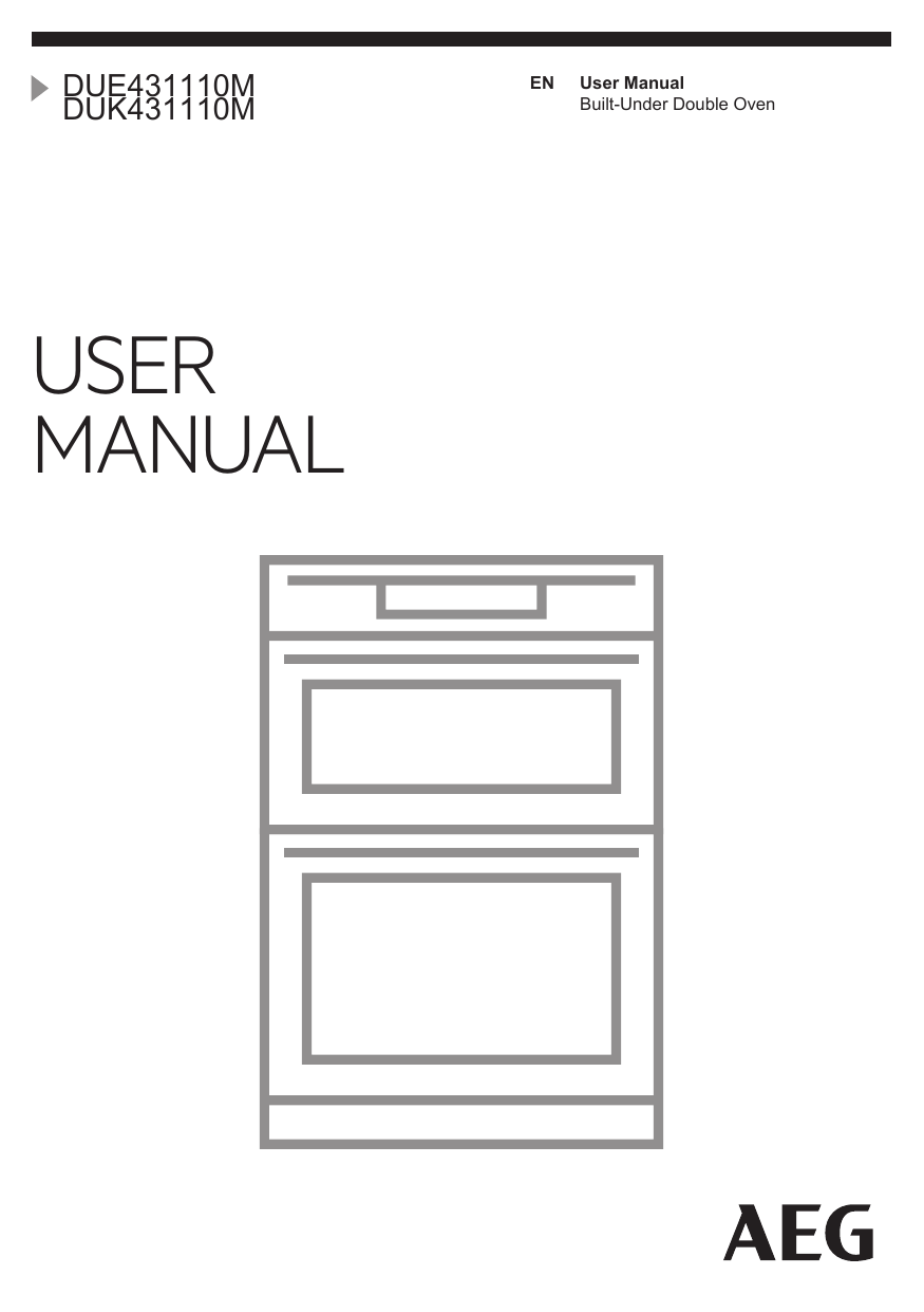aeg dub331110m built under electric 60cm stainless steel double oven