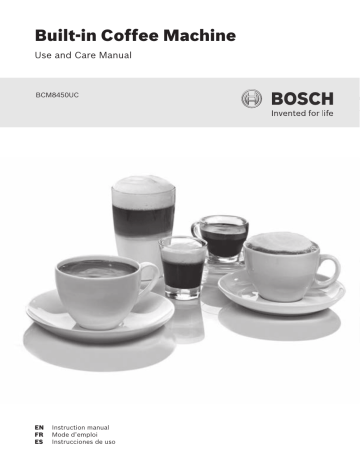 Bosch BCM8450UC Built-in fully-automatic coffee machine Operating instructions | Manualzz