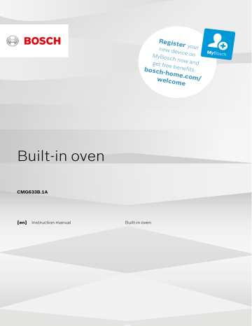 Bosch Serie | 8 Compact oven with microwave CMG633BB1A Cleaning cloth E-cloths 00466148 Instruction manual | Manualzz