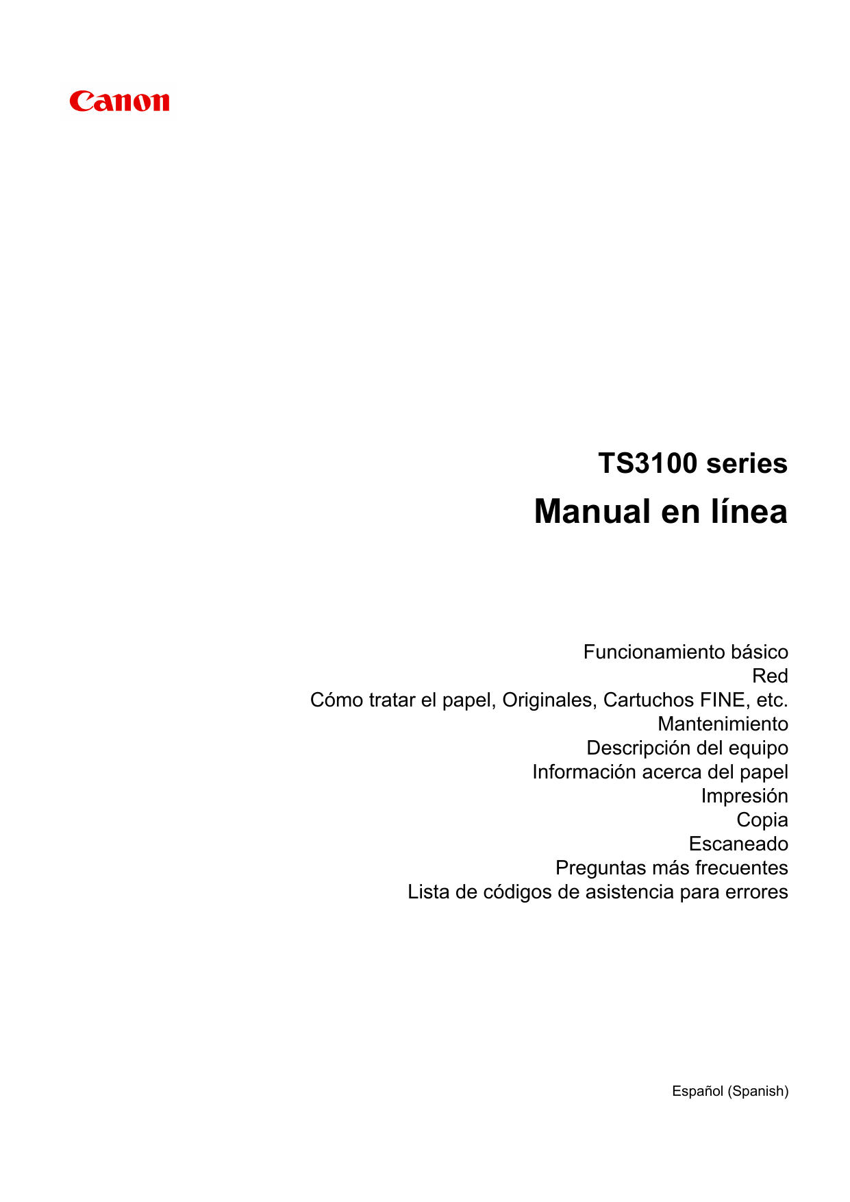 Canon PIXMA TS3140 User manual | Manualzz