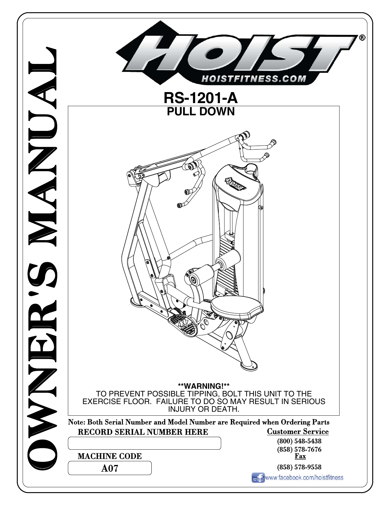 Hoist Fitness RS-1201 Lat Pulldown  Fitness Experience - Fitness  Experience Commercial