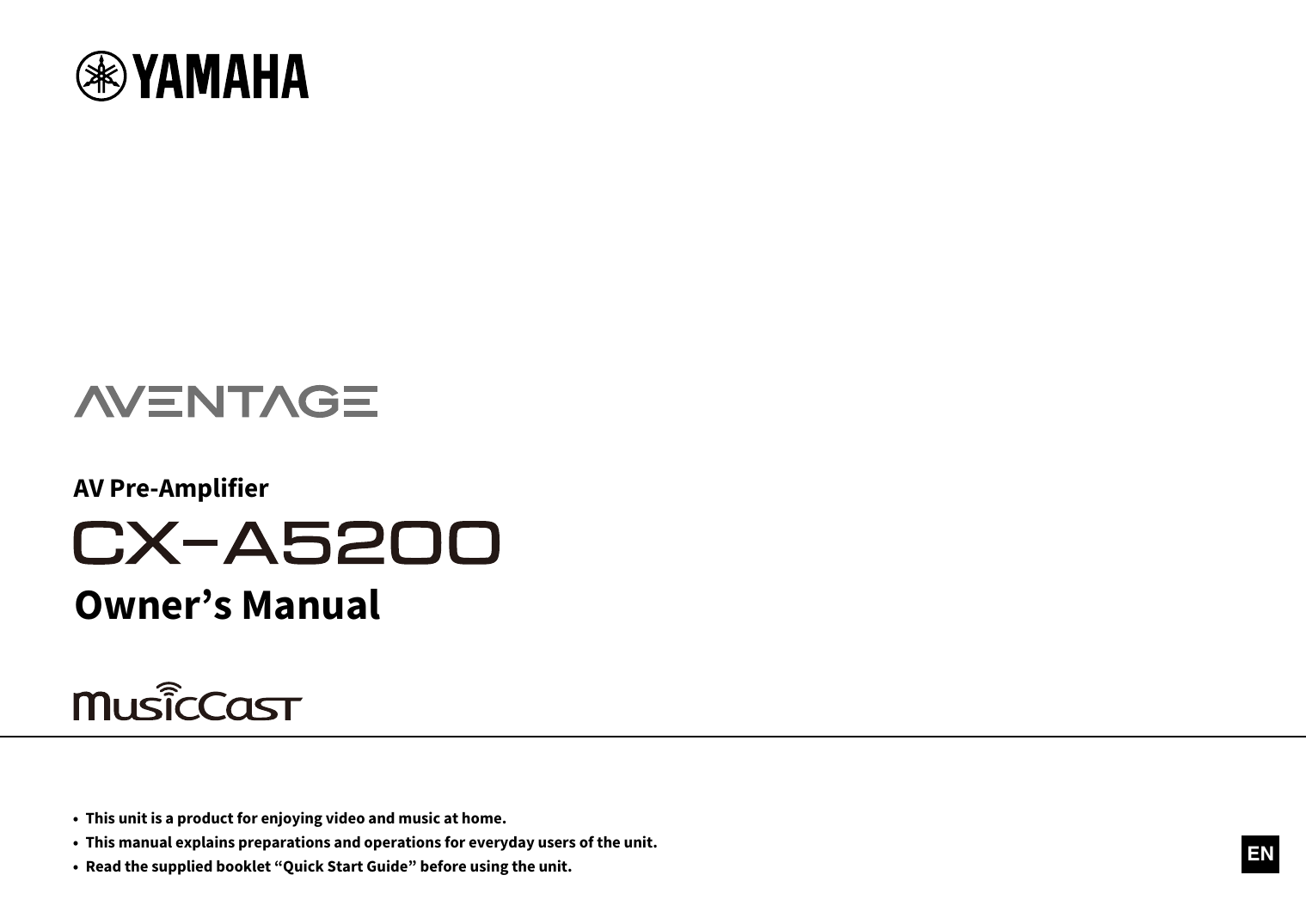 Yamaha CX-A5200 Owner’s Manual | Manualzz