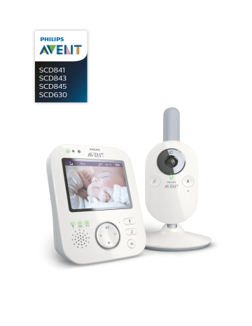 Avent Avent Digitális videofunkcióval rendelkező baba monitor SCD841/26 Felhasználói kézikönyv | Manualzz