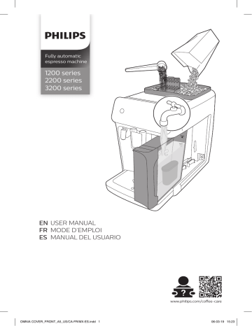 Philips EP2230/14 Series 2200 Cafeteras expreso completamente automáticas  User manual | Manualzz
