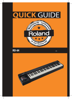 Roland Rd 64 Owner S Manual Specification User Guide User Manual