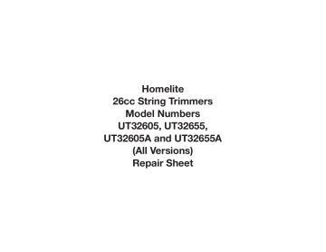 518777005 Homelite UT32605 Trimmer Replacement Air Box Cover 5 