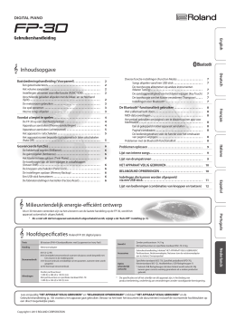 Roland Fp 30 Belangrijke Gegevens Gebruikershandleiding Handleiding De Handleiding Manualzz Com