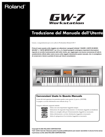 Roland GW-7 Workstation Manual | Manualzz