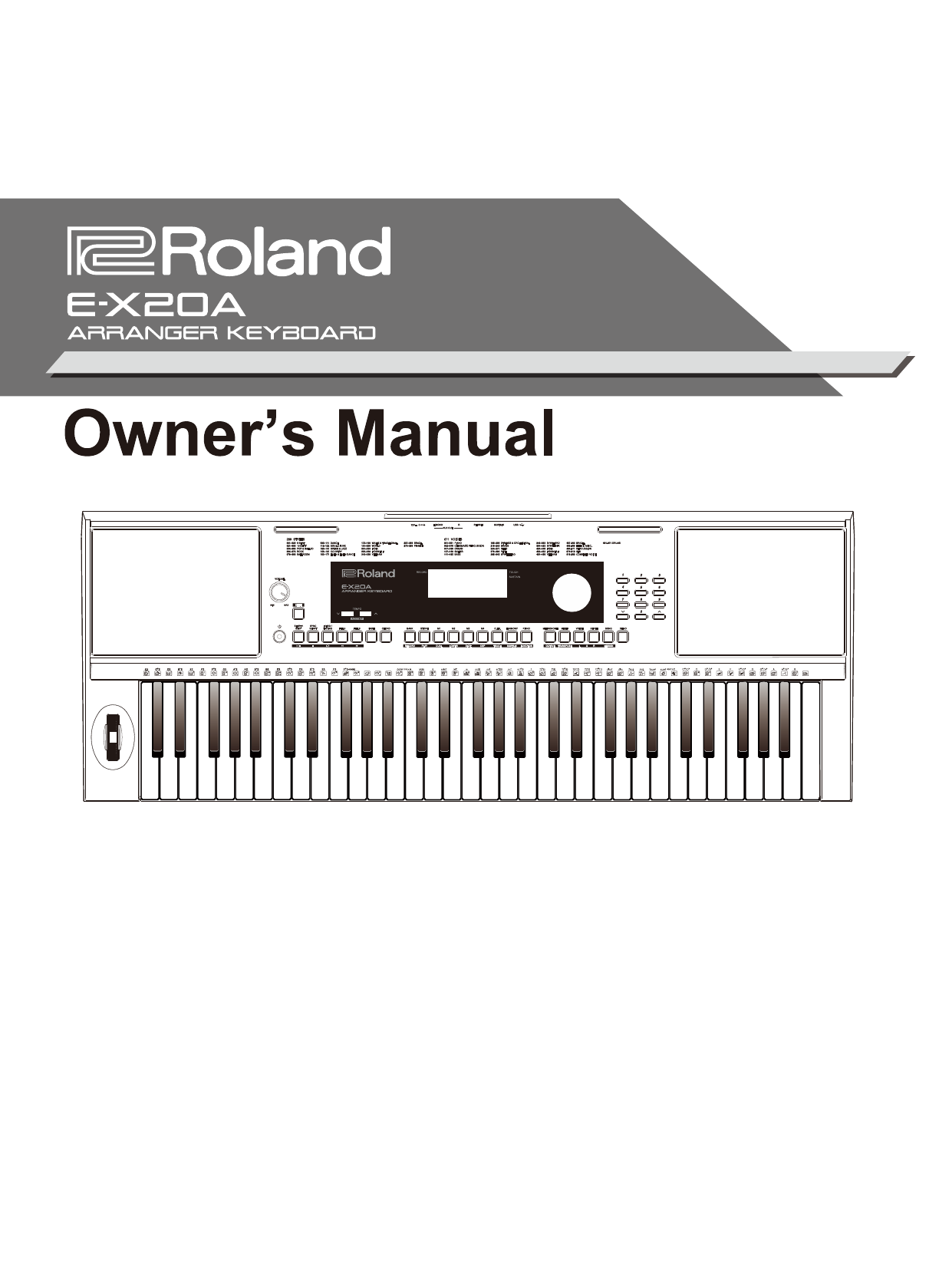 Roland E Xa Arranger Keyboard Owner S Manual Manualzz