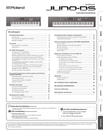 Roland JUNO-DS88 Sintetizador Owner's Manual | Manualzz