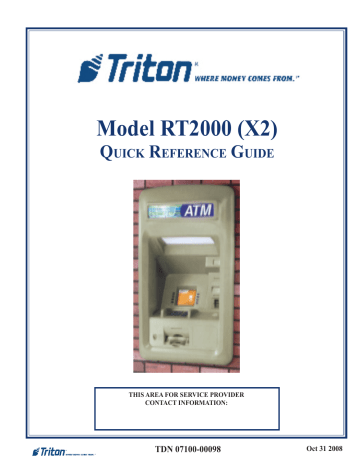 Triton Systems RT2000 Series User manual | Manualzz
