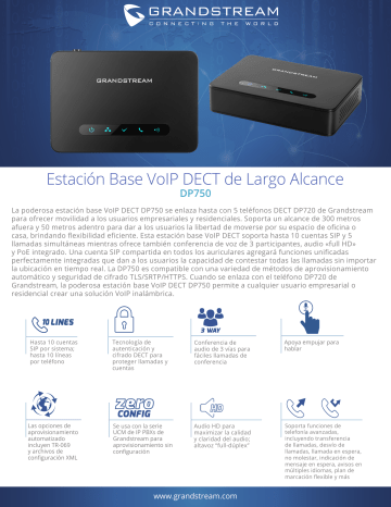 Grandstream Dp750 Datasheet Manualzz