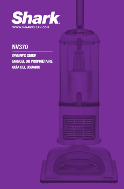 Shark NV370 - User manual | manualzz.com