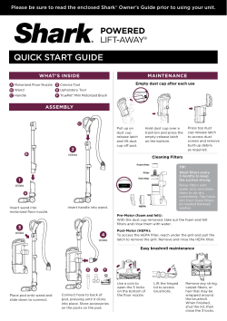 Shark NV752 - Quick start Guide, User 