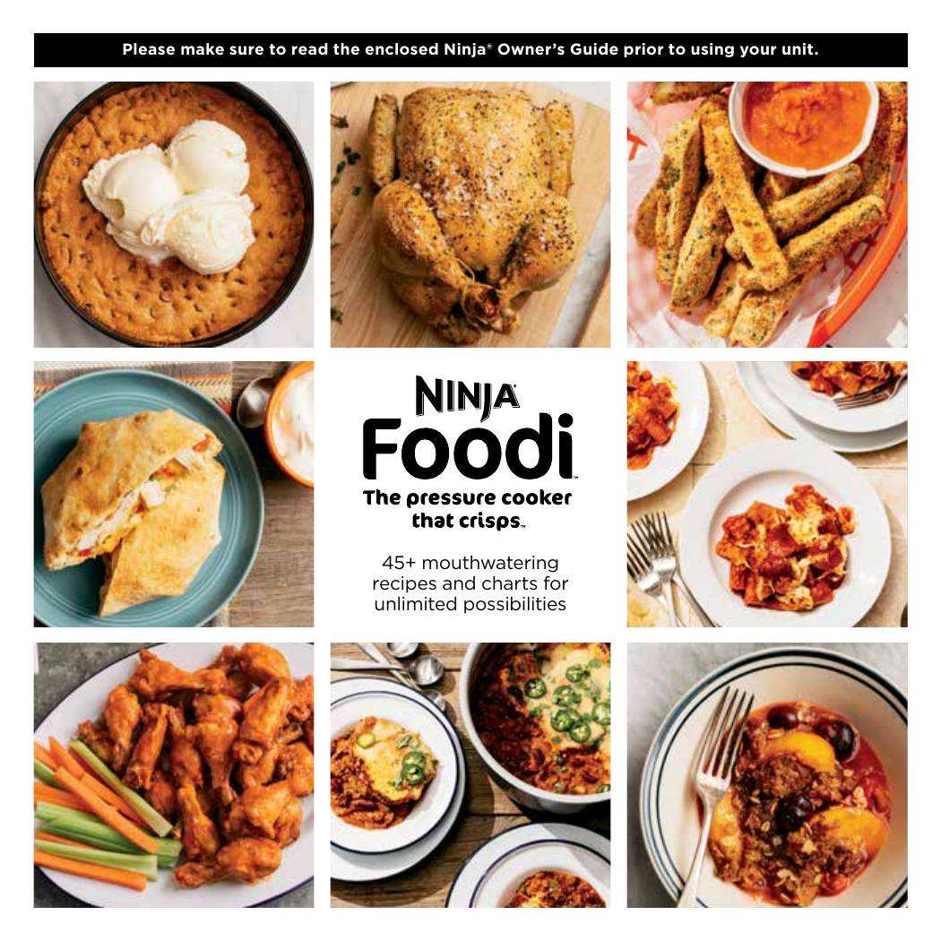 Ninja foodi pressure online cooking chart