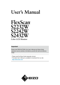 Eizo S2242W Owner Manual