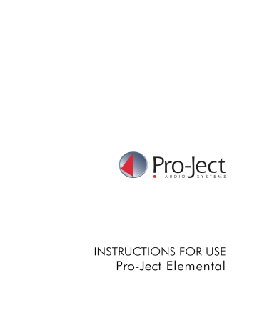 Pro-Ject Elemental Instructions for use | Manualzz