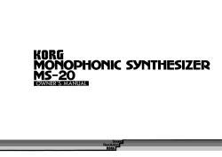 Korg Ms Fs Owner S Manual