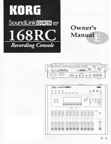 Korg 168rc Owner S Manual Manualzz