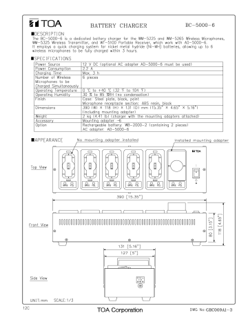 TOA BC-5000-6 User manual | Manualzz
