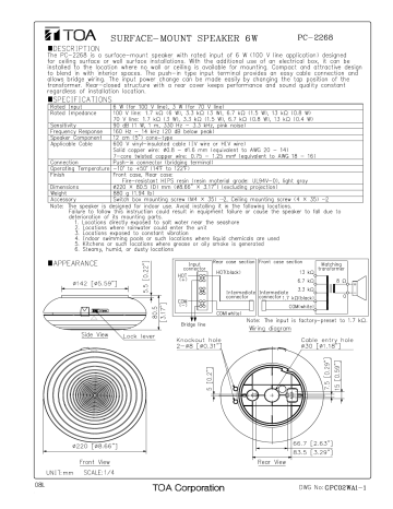 TOA PC-2268 User manual | Manualzz