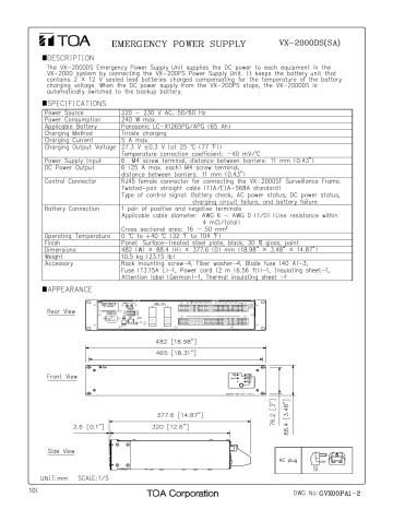 Toa Vx 00ds Sa User Manual Manualzz