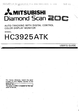 NEC DiamondScan 20C User manual