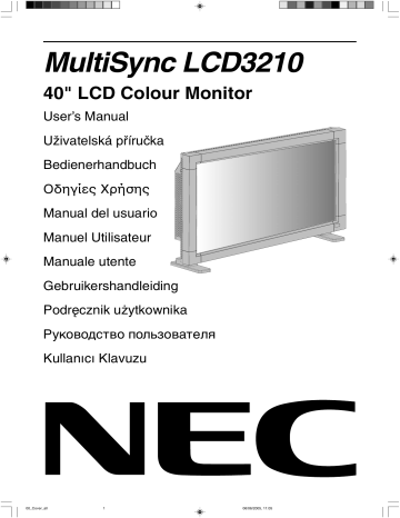 NEC MultiSync® LCD3210 De handleiding | Manualzz