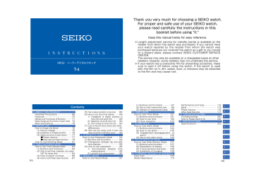 Seiko S802 Solar Digital Watch User manual | Manualzz