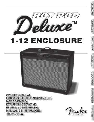 Fender Hot Rod Deluxe™ 112 Enclosure, Hot Rod Deluxe 112 Owner's manual |  Manualzz