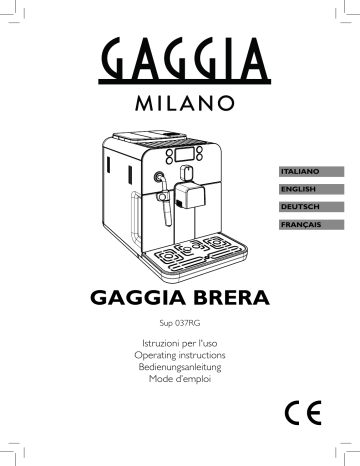 Gaggia Brera Operating instructions | Manualzz