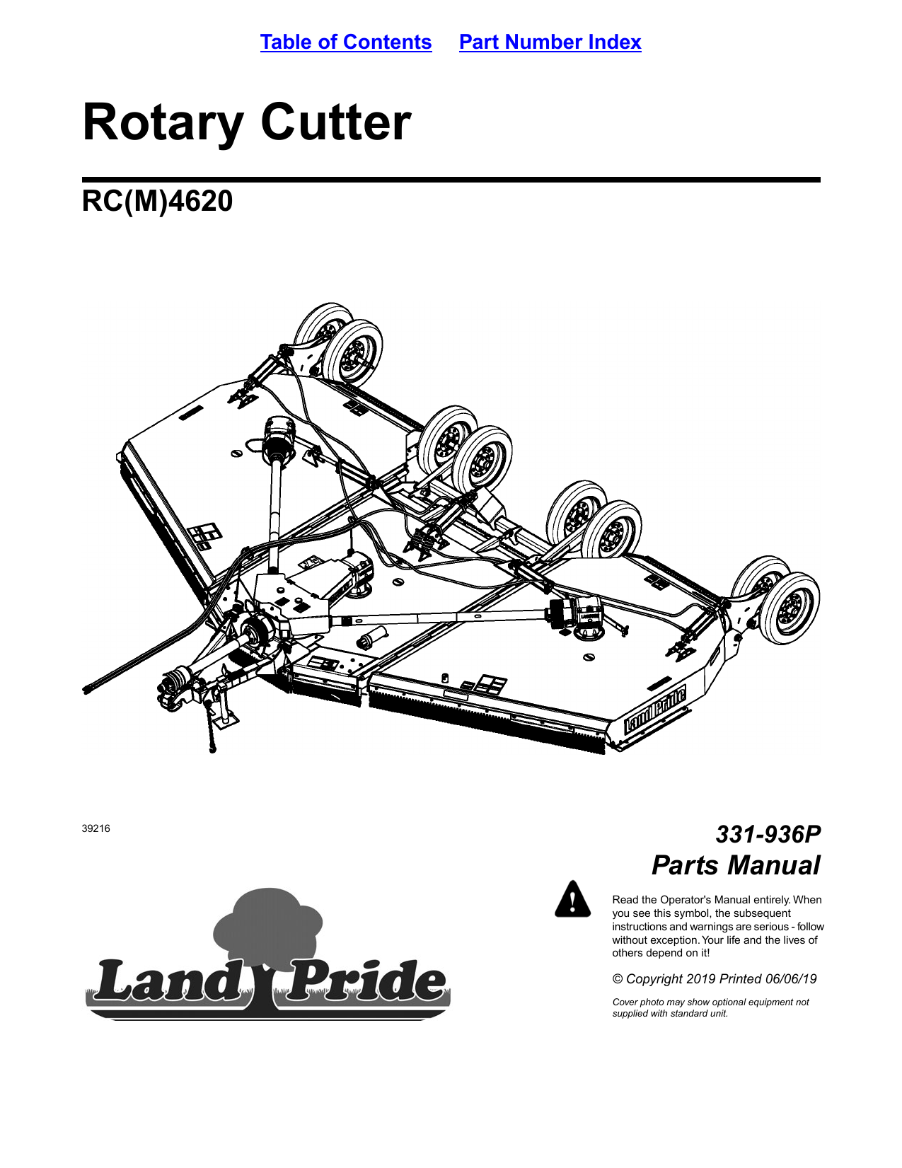 Land Pride RC4620 Parts Manual Manualzz
