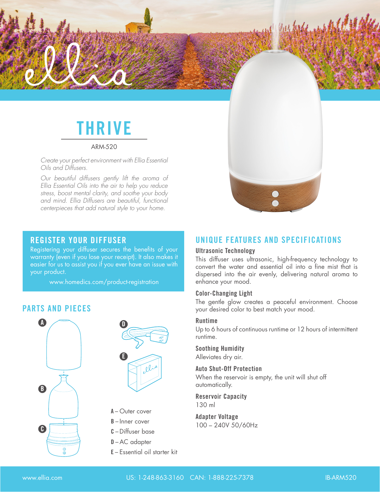 homedics ultrasonic aroma diffuser instructions