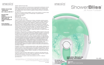 Homedics HL-400 Instruction Book | Manualzz