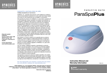 Homedics PAR-70 Instruction Book | Manualzz