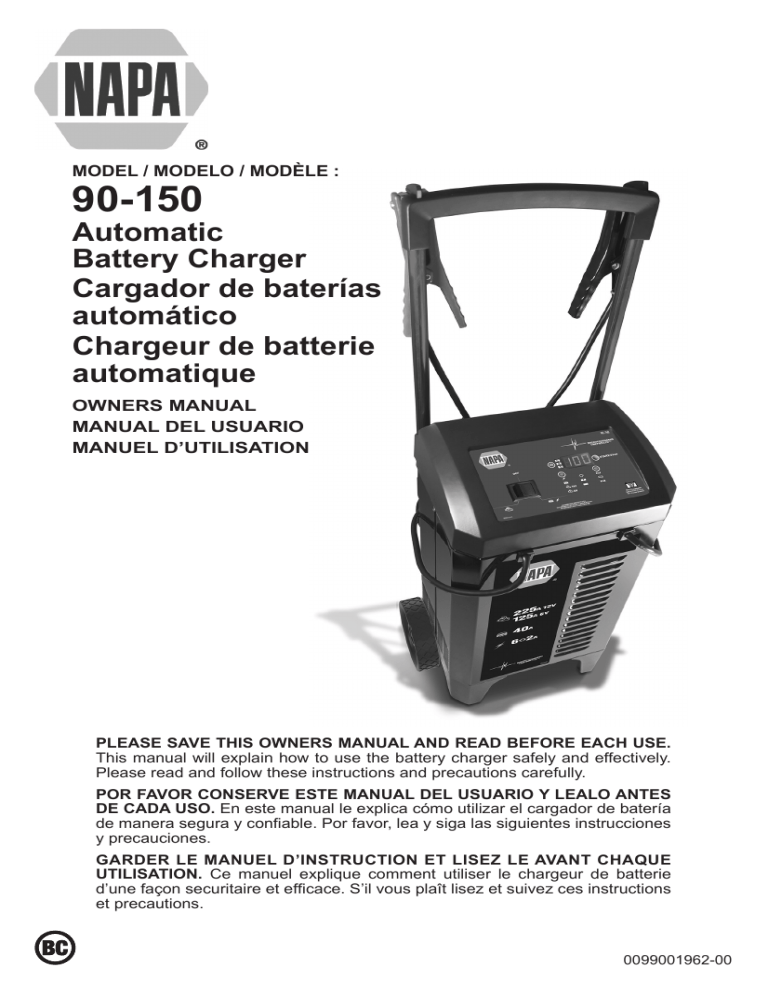 Schumacher 90 150 Automatic Battery Charger Owner S Manual Manualzz