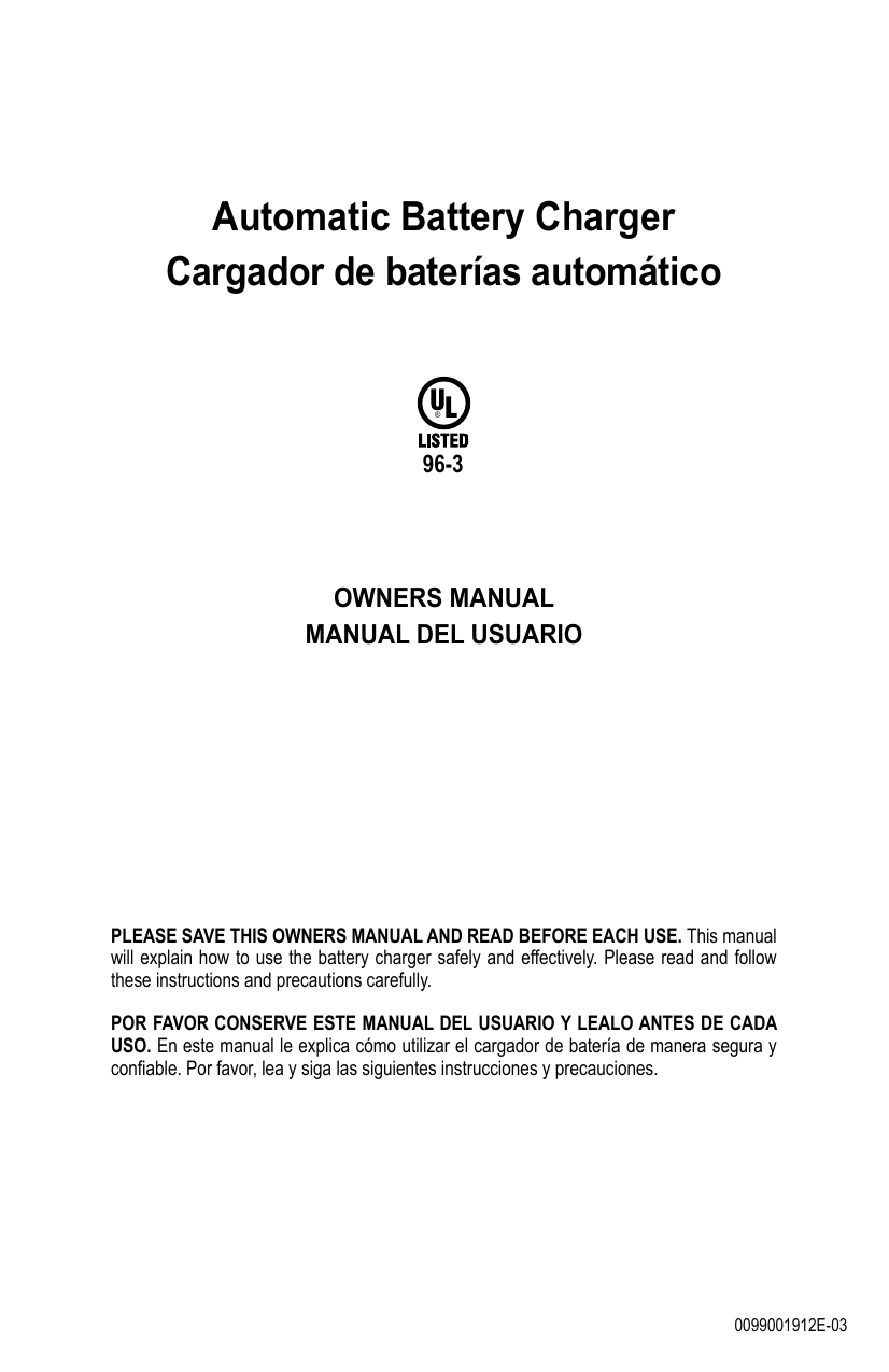 Schumacher SC1281 Automatic Battery Charger Owner Manual | Manualzz