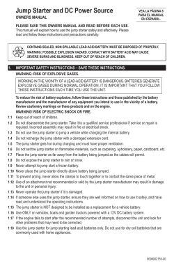 Duralast Jump Starter Instructions