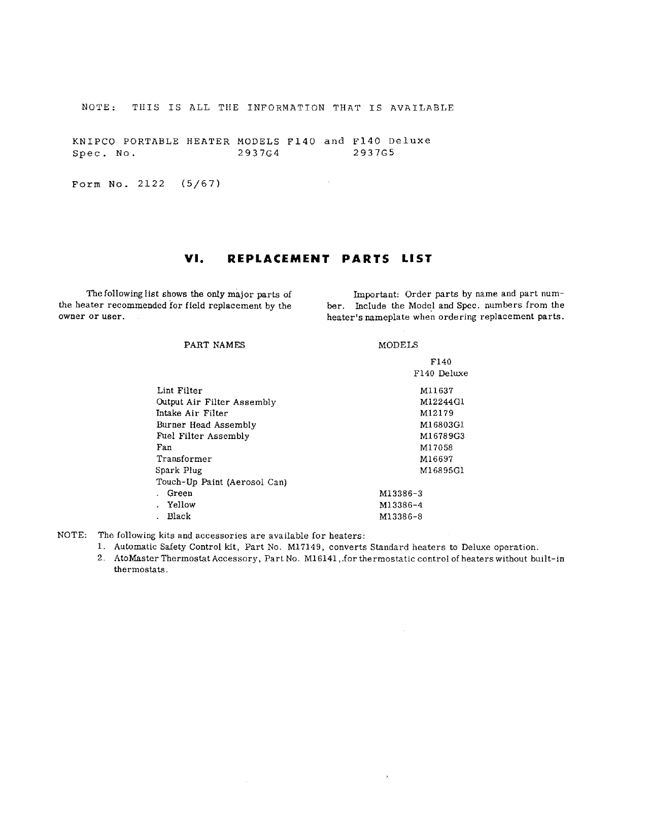 Desa F140D, F140 Owner's manual | Manualzz