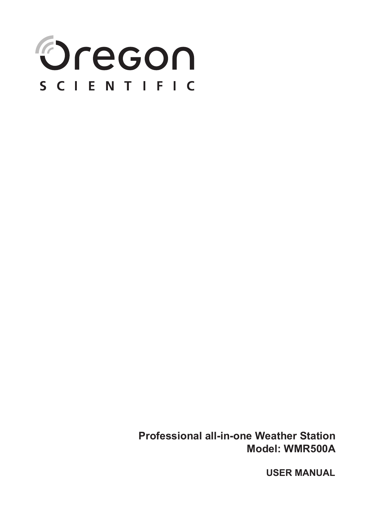 Station météo Oregon Scientific WMR500