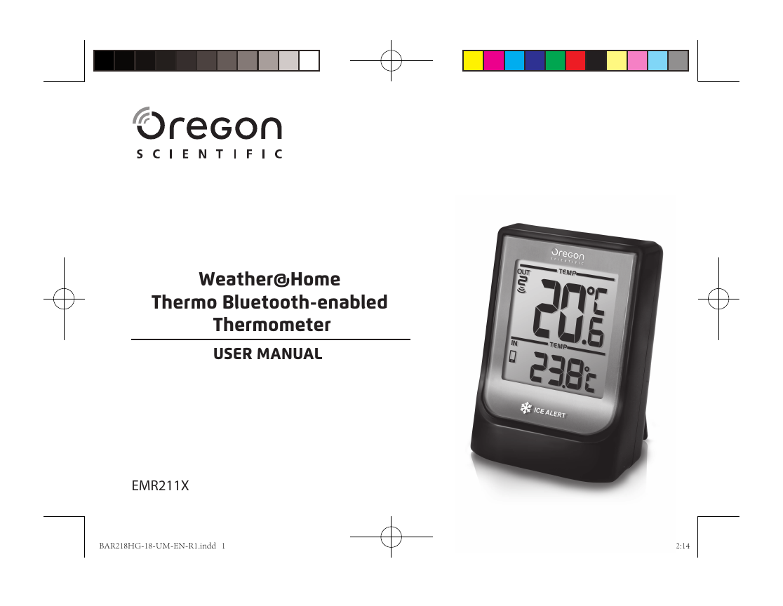 Oregon scientific Weather@Home Thermo Bluetooth-enabled Thermometer  Connected Home Manual