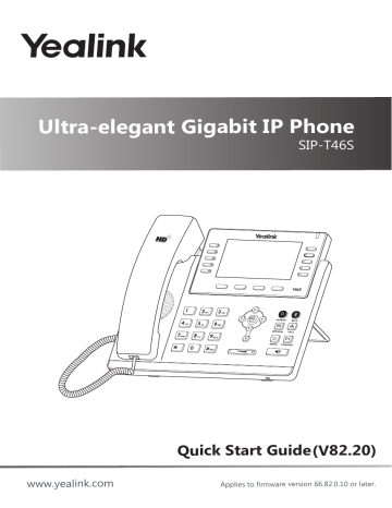 Yealink SIP-T46S Quick start guide | Manualzz