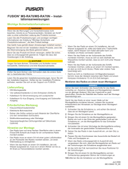 Fusion MS-RA70 - Installation manual, Manuel du propriétaire | manualzz.com