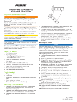 Fusion Ms Ud755 Installation Guide Owner S Manual