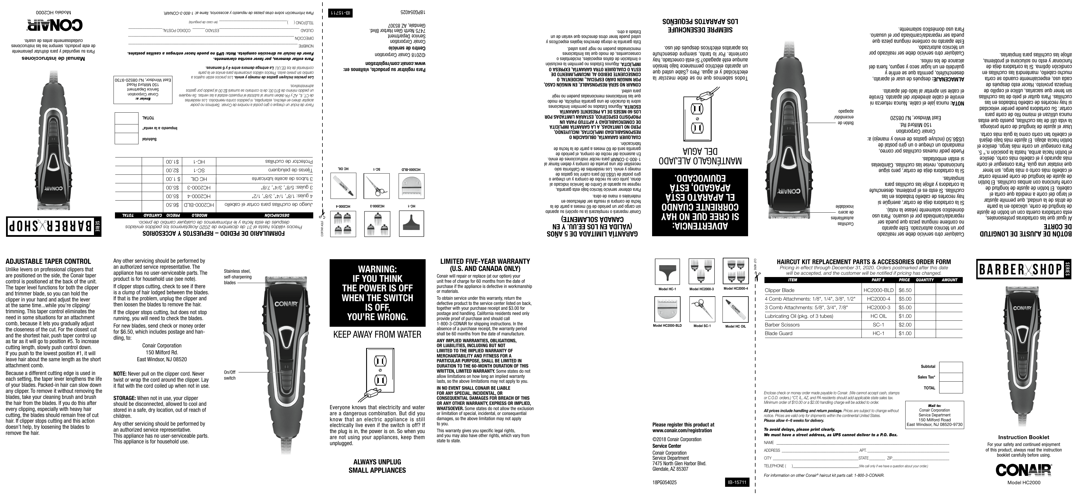 conair hc2000