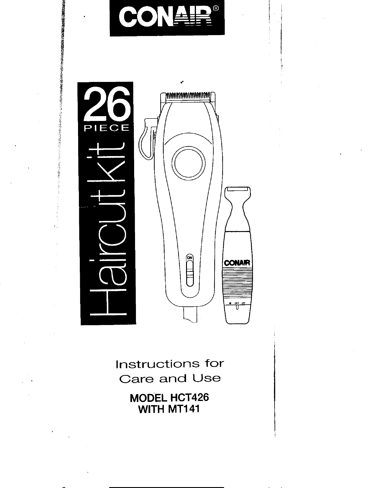 conair clippers manual