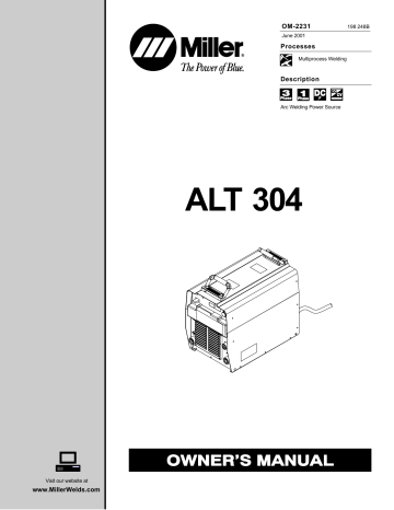 Miller ALT 304 Owner’s Manual | Manualzz